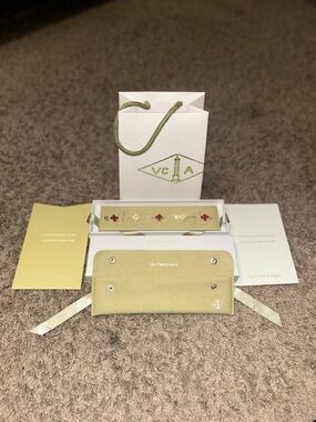 Van Cleef & Arpels Sage Green Card & Key Pouch Set